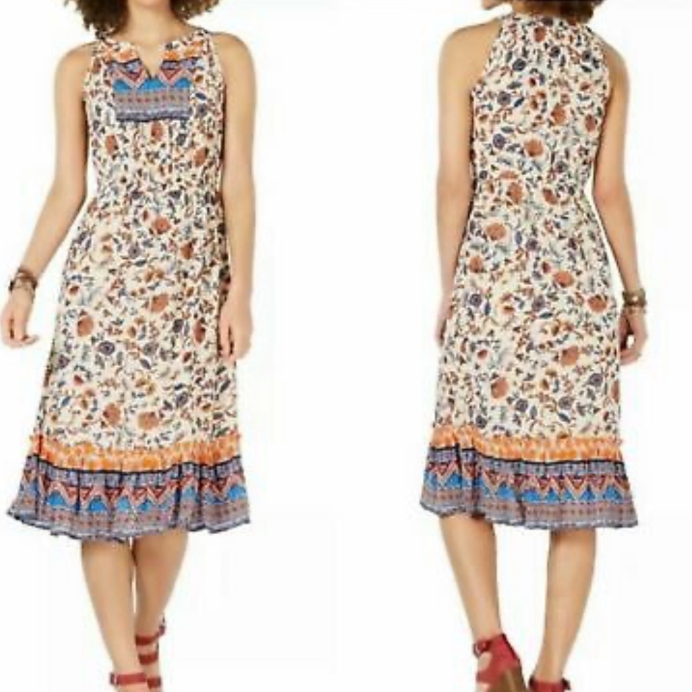 Style & Co Paisley Flower Midi Dress